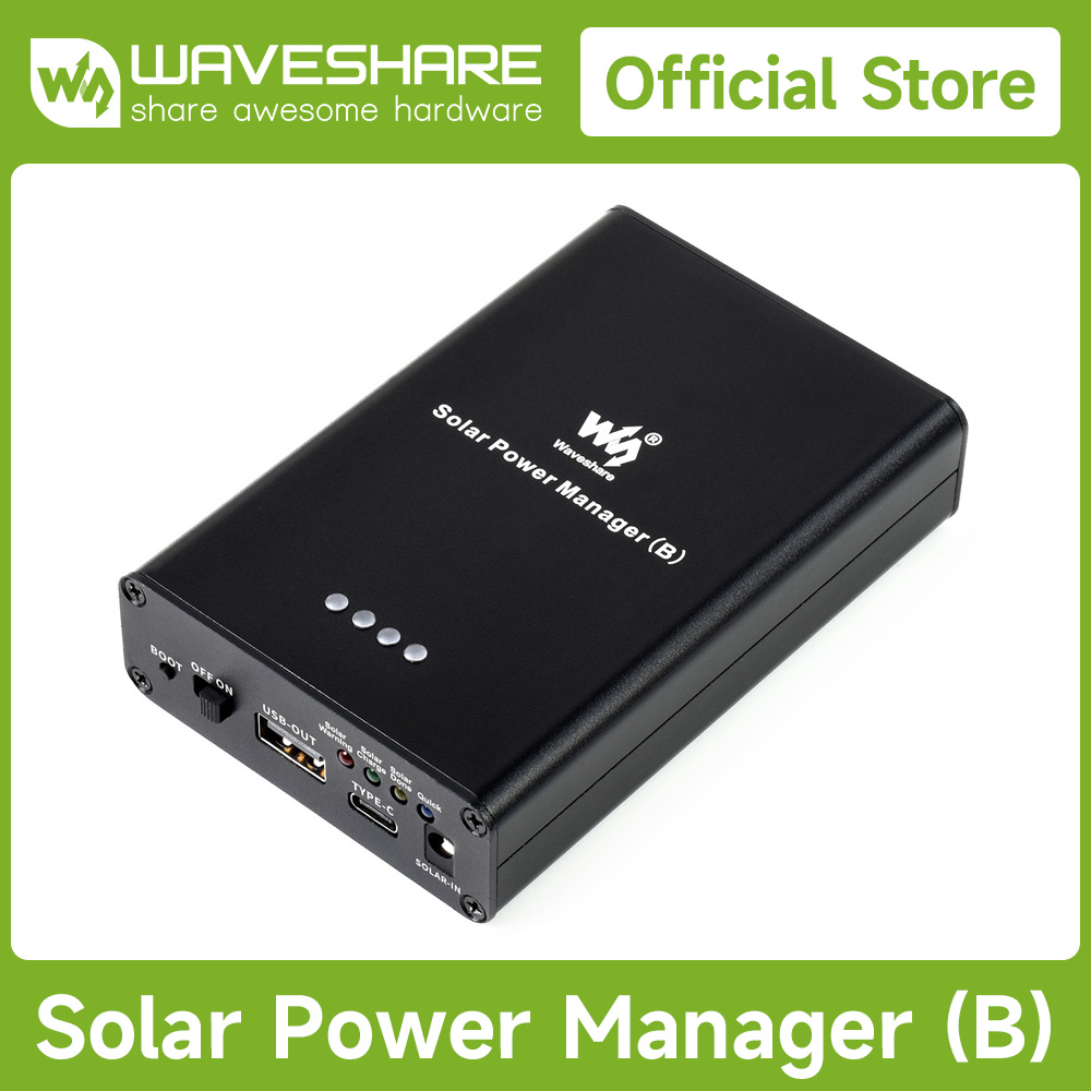 Pi Power Supply - Waveshare Solar Power Manager (B), bateria