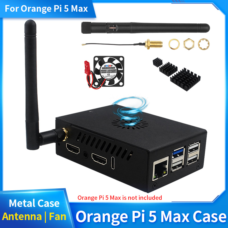 Pi 5 Case - Caixa laranja pi 5 max com