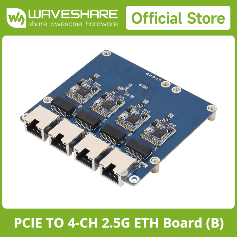 Raspberry Pi 5 - Placa Waveshare PCIe para 4 canais