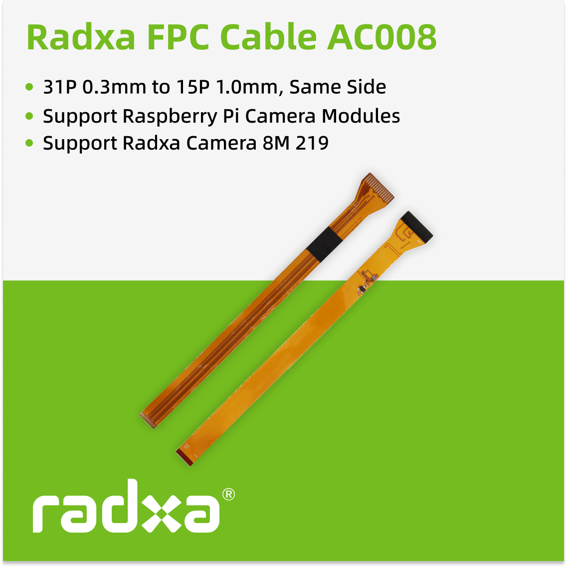 Pi Camera Cable - Cabo FPC AC008 da Radxa para