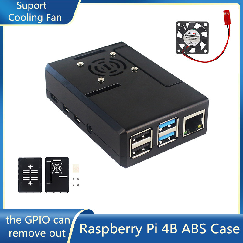 Pi Cooler - Capa de Plástico ABS Preta para
