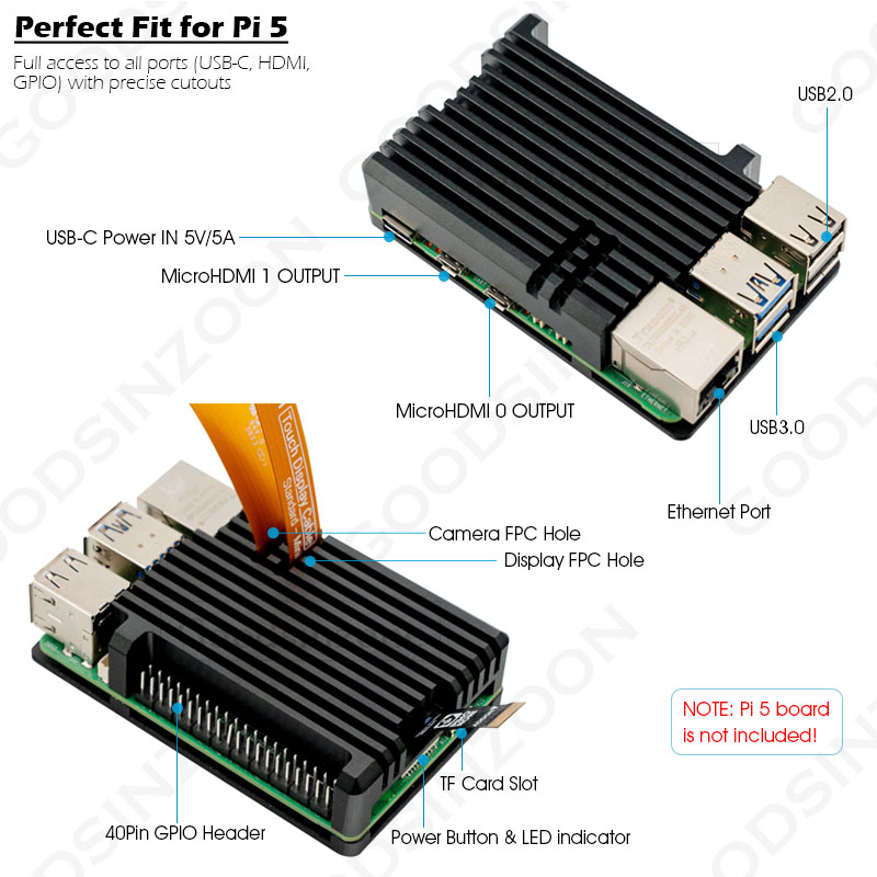 Capa de armadura de alumínio R - Pi Cooler avaliação e preço