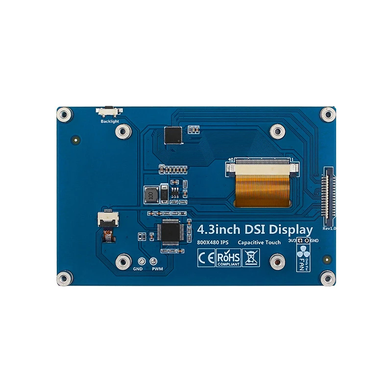 Display LCD Capacitivo de 4.3/ - Pi Display avaliação e preço