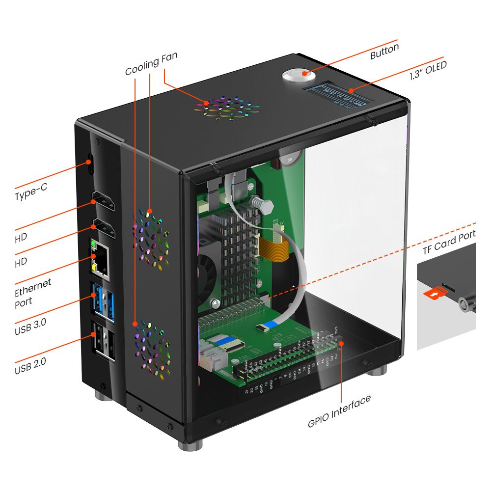 Raspberry pi 5 caso kit protet - Pi 5 Case avaliação e preço
