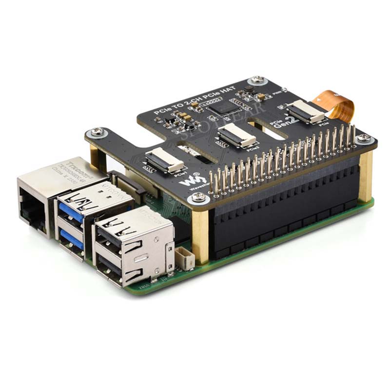 Raspberry Pi 5 PCIe para 2-CH  - Pi Cooler avaliação e preço