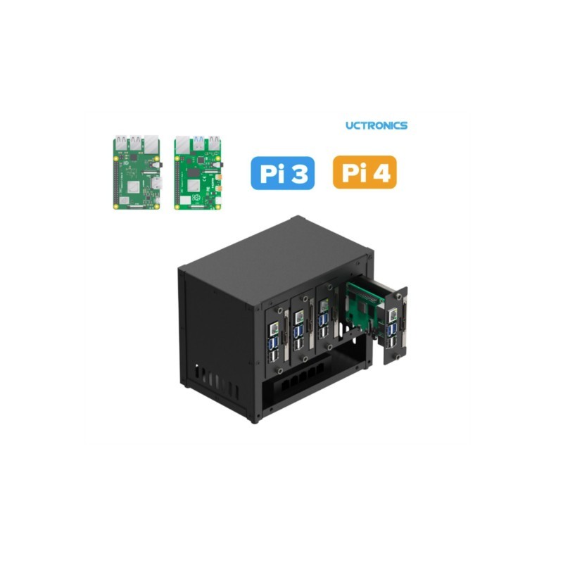 Gabinete UCTRONICS para Cluste - Pi 4 Case avaliação e preço