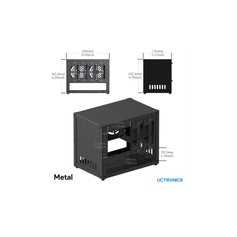 Gabinete UCTRONICS para Cluste - Pi 4 Case avaliação e preço